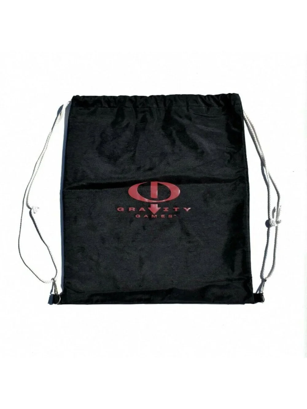 Vintage Gravity Games Drawstring Backpack Bag Black Red Logo